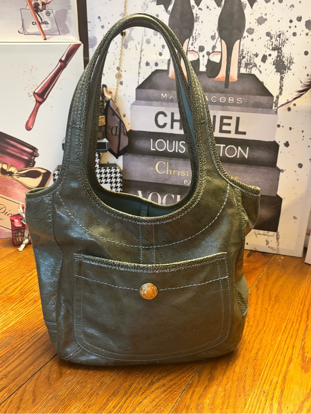 Coach Legacy Ergo Patent Leather Tote 11012 Metallic Green 65th Anniversary